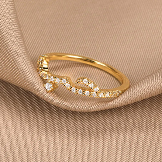 JuliaFashion - 2024 Romantic Crystal Charm Arabic Love Ring