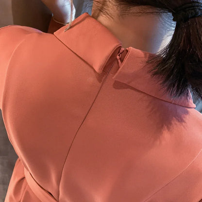 JuliaFashion - Elegant Sheer Long Sleeve Women's Zipper Jumpsuits