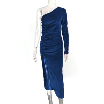 Julia Fashion - Satin Slip Backless Maxi Mini Dress