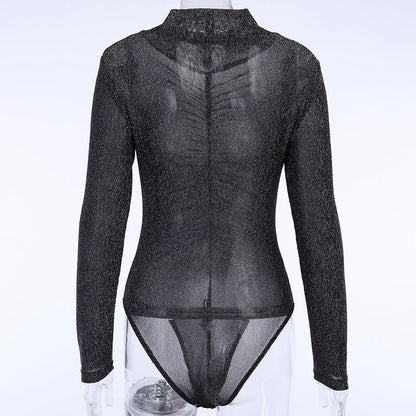 JuliaFashion - O-Neck Long Sleeve Sexy Bodycon Bodysuits