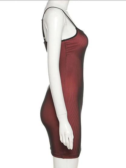 Julia Fashion - Mesh Double-layer Skinny Party Elastic Split Trendy Clubwear Slim Mini Dress