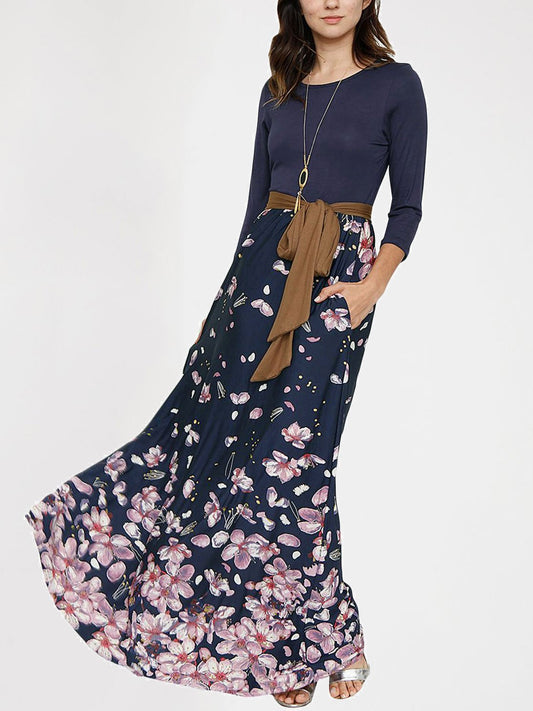 JuliaFashion - 2024 Secret Garden Floral Print Maxi Dress