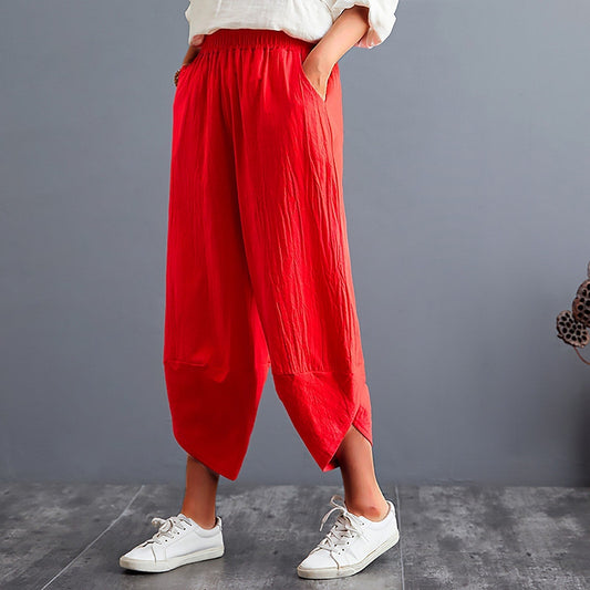 JuliaFashion-Plus Size Streetwear Dance Trousers
