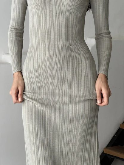 JuliaFashion - 2024 Sexy Knitted Long Dress