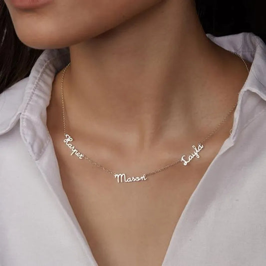 JuliaFashion-Personalized Stainless Steel Nameplate Necklace