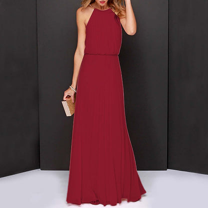 JuliaFashion - 2024 Sleeveless Elegant Mesh Maxi Dress