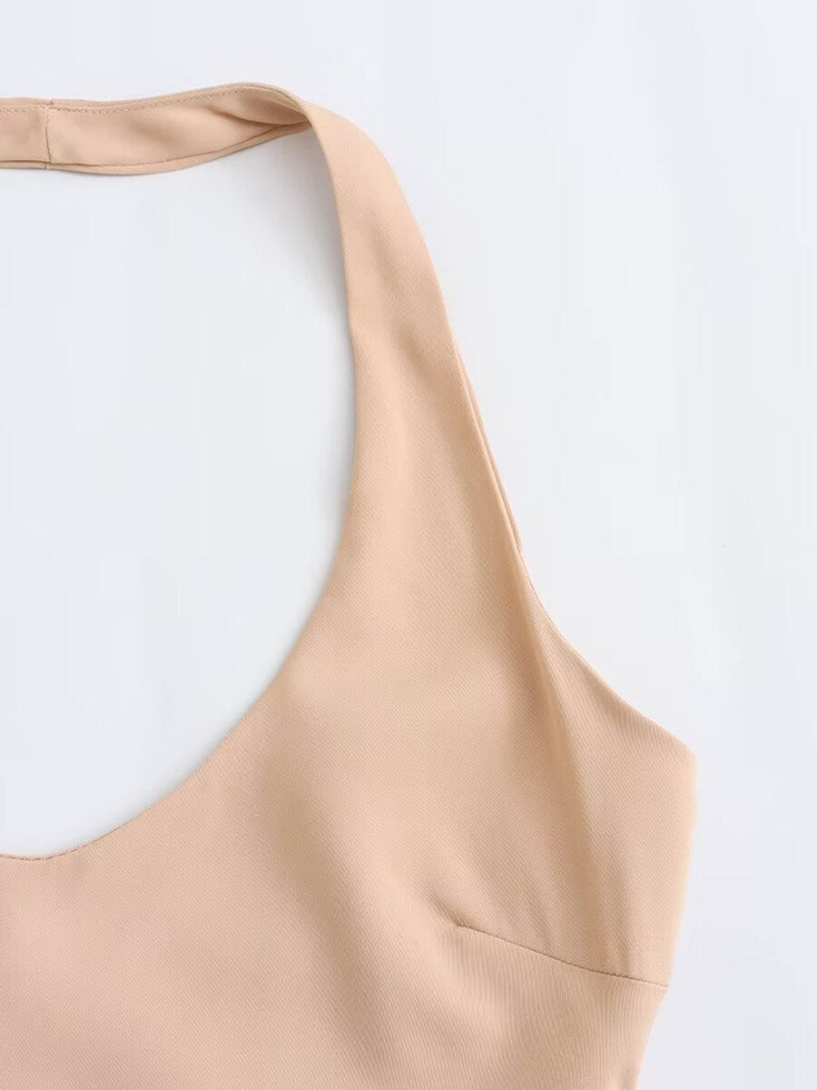 JuliaFashion - 2024 Slim Midi Dress with Cut Out Details