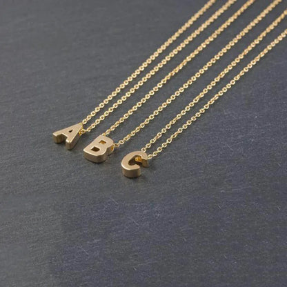 JuliaFashion-Gold Color Initial Charms Necklace