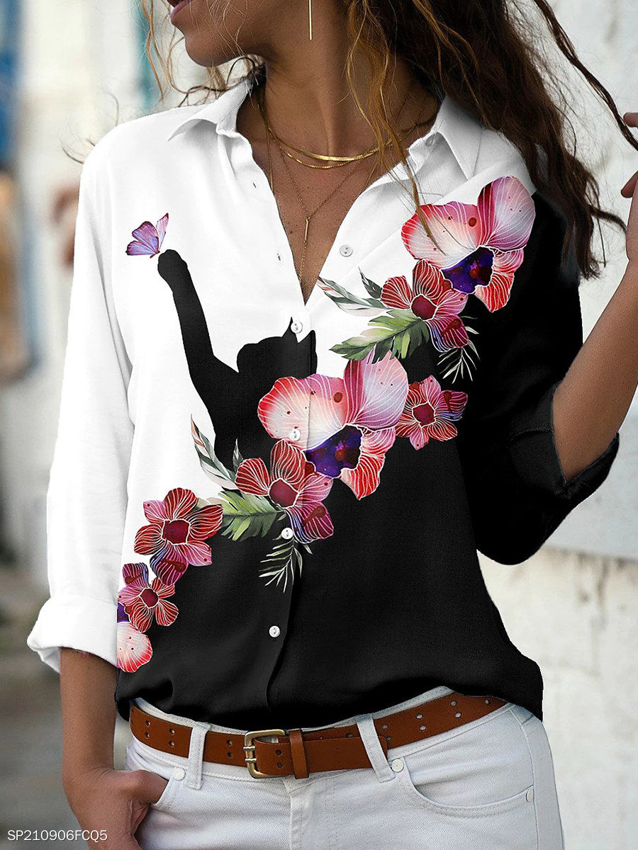 JuliaFashion-Fashion women shirt  long-sleeved shirt women casual elegant blouses