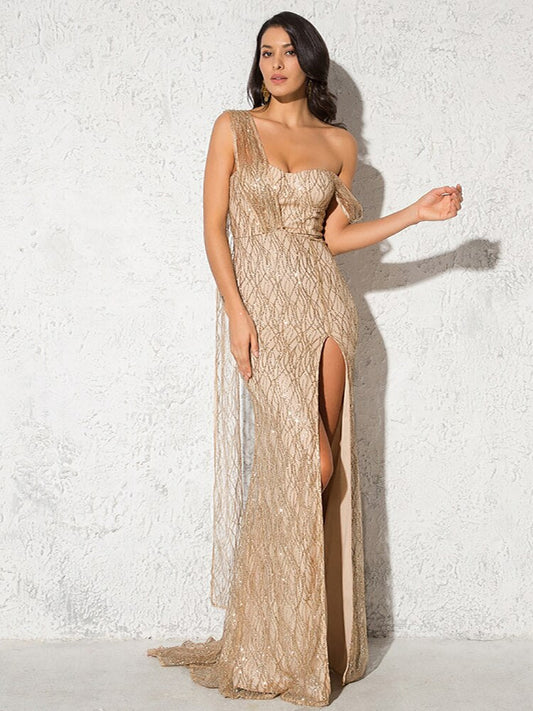 JuliaFashion-Glitter Celebrity Inspiration Long Dress