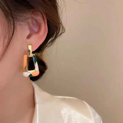 JuliaFashion - 2024 Trapezoid Geometric Long Dangle Earrings