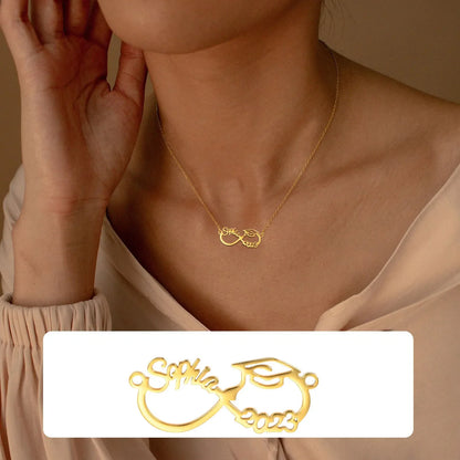 JuliaFashion - 2024 Stainless Steel Letter Initial Necklace