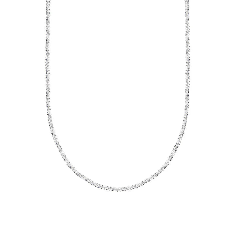 JuliaFashion - 2024 Sparkling Silver Clavicle Chain Necklace