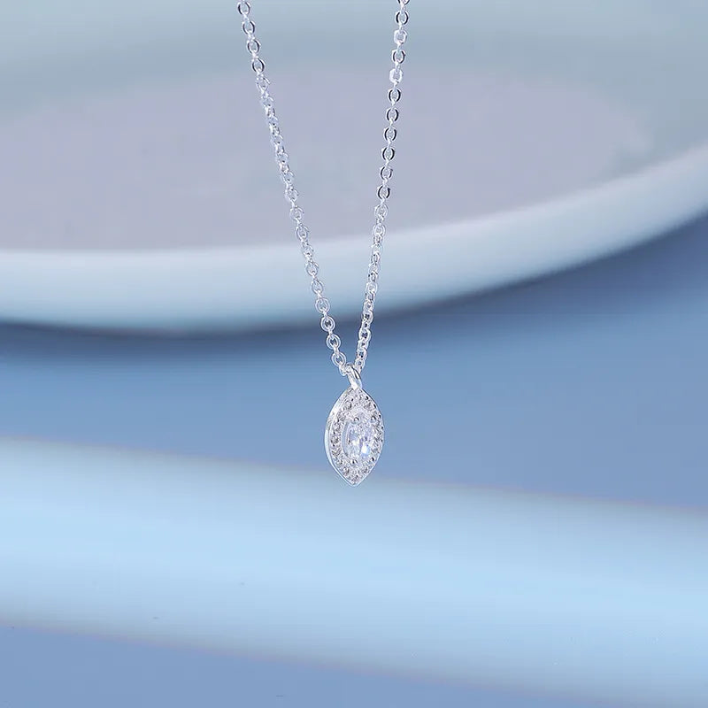 JuliaFashion - 2024 Water Drop Sterling Silver Necklace