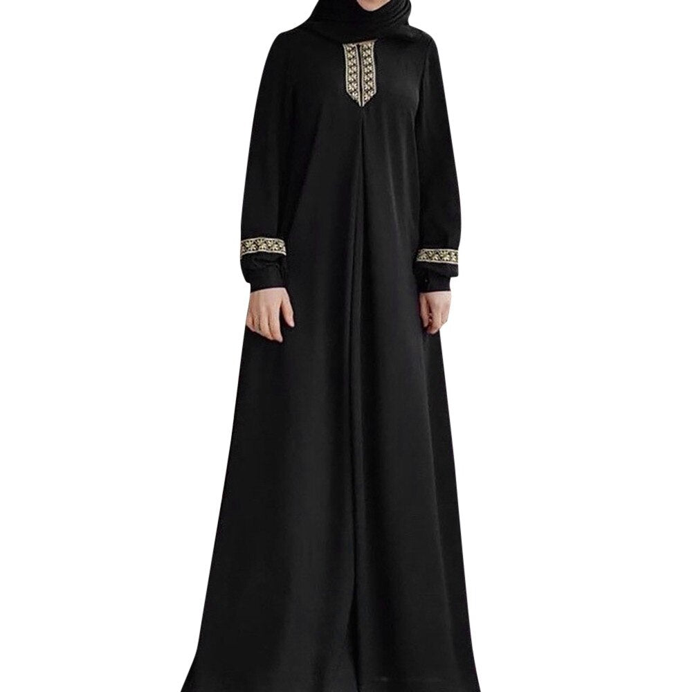 JuliaFashion-Casual Ramadan Kaftan Maxi Dress