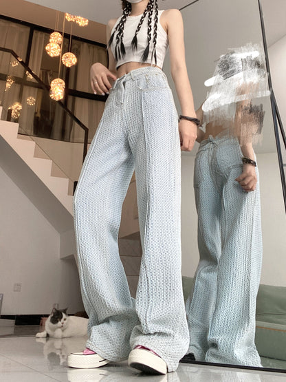 JuliaFashion - 2024 SURMIITRO Spring Casual Boyfriend Jeans Women Korean Fashion Loose High Waist Pants
