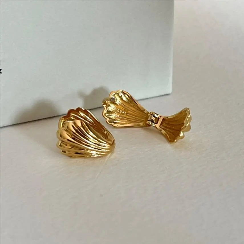 JuliaFashion - 2024 Sea Shell Conch Stud Earrings