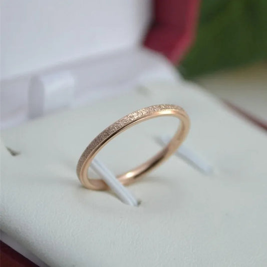 JuliaFashion - 2024 Thin Stackable Stainless Steel Wedding Ring