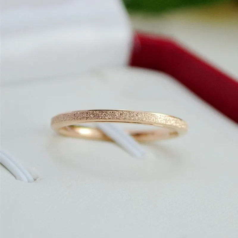 JuliaFashion - 2024 Thin Stackable Stainless Steel Wedding Ring