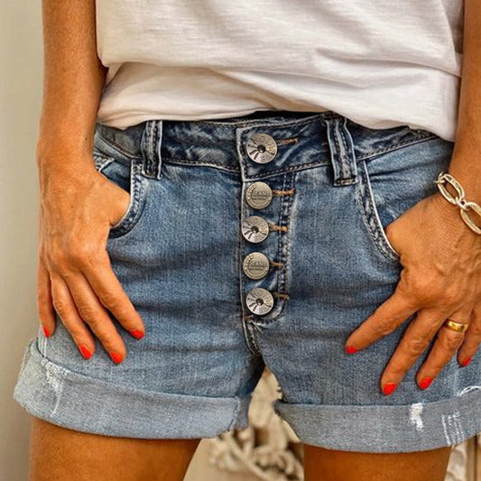 JuliaFashion - 2024 Women's Low Rise Denim Shorts Fashion Loose Jeans