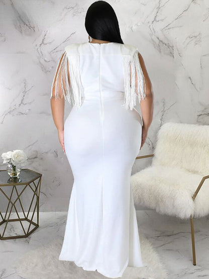 JuliaFashion - 2024 Tassel Maxi Prom Wedding Bodycon Dresses
