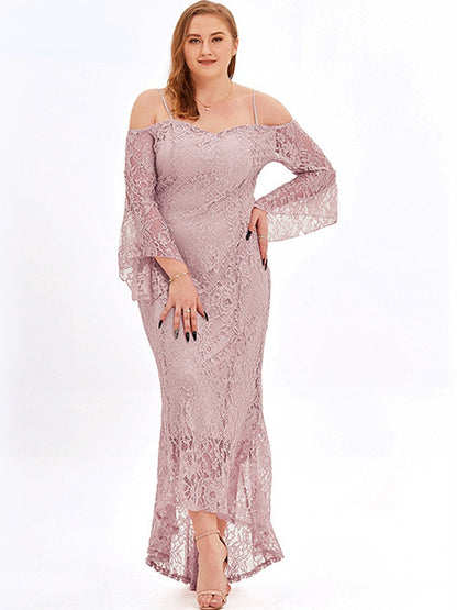 JuliaFashion - 2024 Sexy Off-Shoulder Sling Lace Loose Elegant Dresses